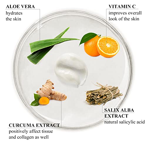 Organic Facial Cleanser - Anti Aging Vitamin C Face Wash - Breakout & Blemish - Clear Pores On Oily, Dry & Sensitive Skin With Organic Ingredients - Gentle, Brightening & Hydrating Face Wash - 4.05 Oz #TOP4