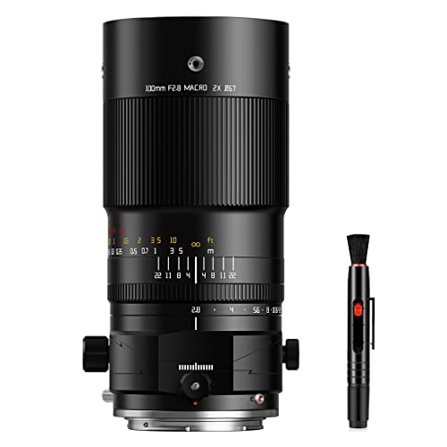 TTartisan 100mm F/2.8 2X Ultra Macro Tilt-Shift Objectif, Compatible avec Les appareils Photo sans Miroir Canon RF-Mount EOS-R RP R5 R6 R6II