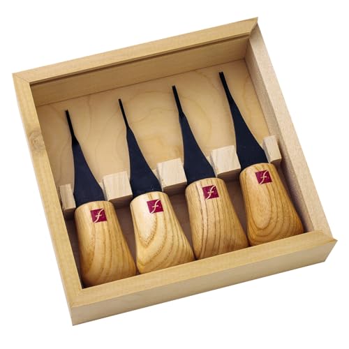 Flexcut fr804 Micro-Palm Set 4 Piece Carving Tool Kit Home Garden