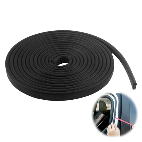 Profilé de Protection des Bords en EPDM, Joint en Caoutchouc pour Tôle, Portes de Voiture, Trappes, Coins de Table, Protection Efficace et Durable (2mm x 3m) (Noir)