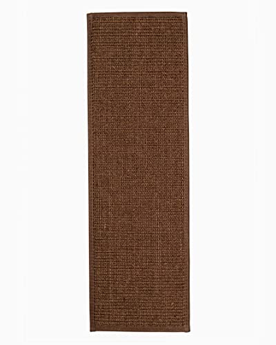 Naturalarearugs 100% Natural Fiber Divine, Sisal Brown, Handmade Stair Treads Carpet (9" X 29") Set Of 13 #TOP5