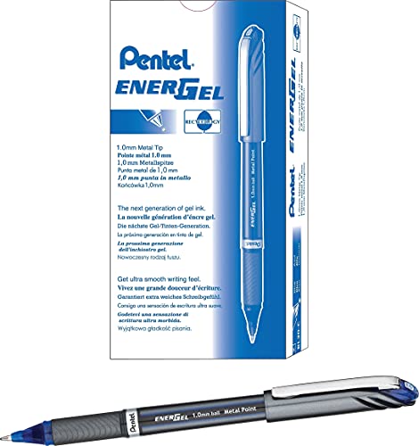 Bolígrafo Pentel EnerGel Azul 1mm Pack 12 miniatura 3