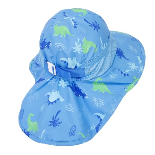 Kids Sun Hat for Girls Mesh UV Protection Hat Toddler Beach Play Hat Wide Brim Neck Flap for Boys Ages 3~14 Years3