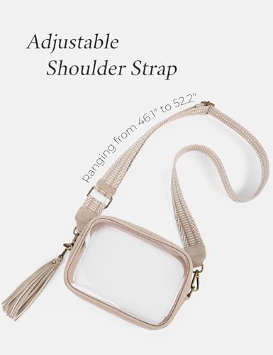 Image of Yarnic Clear Bag Stadium Approved, PVC Transparent Crossbody Purse Small Clear Crossbody Bag with Adjustable Shoulder Strap