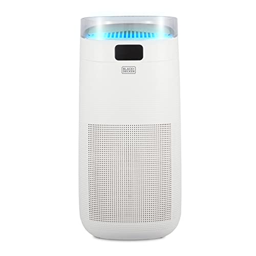 BLACK+DECKER BXAP62002GB Air Purifier with Air Quality Sensor, 8-Hour Timer, White