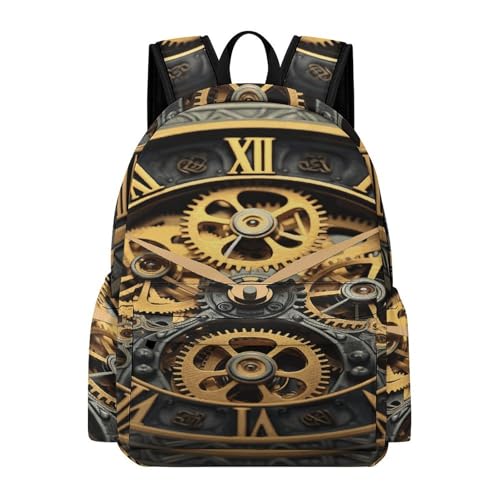 Clock Gear Leisure Backpack Water-Resistant Pack Stylish Bag Lightweight Travel Backpack Suitable for Commuting Travel Mountaineering Outdoor Sports Unisex