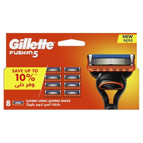 Gillette Fusion5 Mens Refillable Razor: 8 Blade Refills