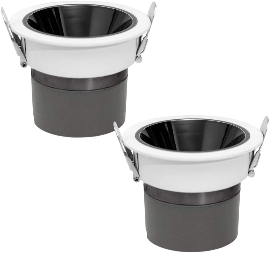 3.1 Inch LEDRetrofit Can Lights 2 Pack Retrofit LED Recessed Lighting Fixture,2700K -6000K DimmableRated,Simple Installation,Slope Trim LED Recessed Can Retrofit Light