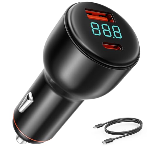 Car Charger（65W USB-C） for Nintenndo Switch 2, 65W PD Fast Charging Adapter for NSwitch 2 Console, for Cars, SUVs, and Trucks, with USB-C Cable