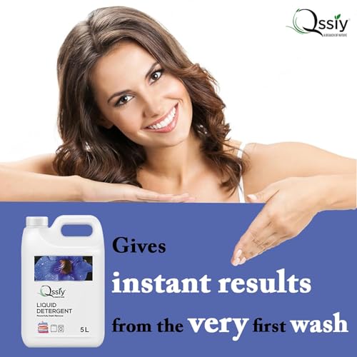 Image of Qssiy Liquid Laundry Detergent, Concentrated Stain Remover, Gentle Fresh, 10L, for Hand & Machine Wash, Front /Top Load, HE Compatible