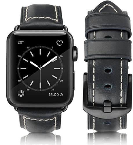 Image of HUAFIY Compatible for Apple Watch Bands 42mm 44mm45mm46mm 49mm 38mm 40mm41mm, Genuine Leather Band Strap for iWatch Series 11 /10 /9 /8,7,6,5,4,3,2,1, Ultra3 2 1