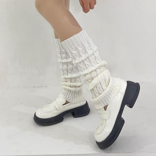 Image of Knitted Ribbed Stirrup Leg Warmers for Women, Girls, Ladies - Yoga and Dance