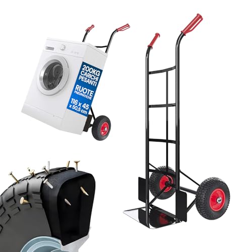 Avilia - Carrello con Ruote Portatutto in Acciaio da 200Kg