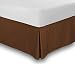 Utopia Bedding Cotton Sateen Bed-Skirt (Full, Brown) - 100% Finest Quality Long Staple Fiber - Durable, Comfortable and Abrasion Resistant, Quadruple Pleated, Cotton Blended Platform