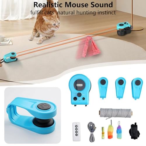 Roue de course pour chat d'intérieur avec tapis roulant d'exercice interactif réglable - 3
