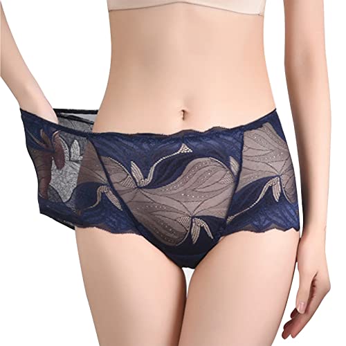 Duowei Woman Panties Set Large Size Lace Panties Feminine Mid Waist Breathable Seamless Hip Lifting Briefs Mesh Panties #TOP2