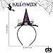 Witch Hat Headband - Purple Spiderweb Hair Hoop for Women's Halloween Costume & Party Decoration - 1Pcs