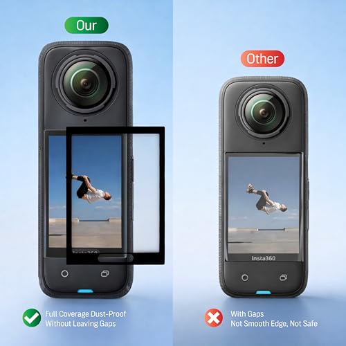 Image of Arcnet 4-in-1 Accessories Kit for Insta360 X4 - Includes Utility Protective Cage Frame, Silicone Case, Lens Guard Cover, 2-Pack Screen Protectors & Cleaning Swabs