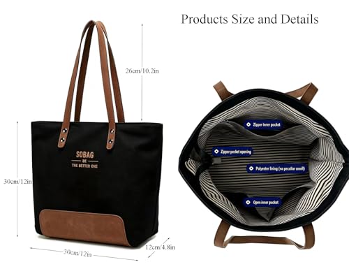 Bolso Tote para mujer con cierre y múltiples bolsillos miniatura 4