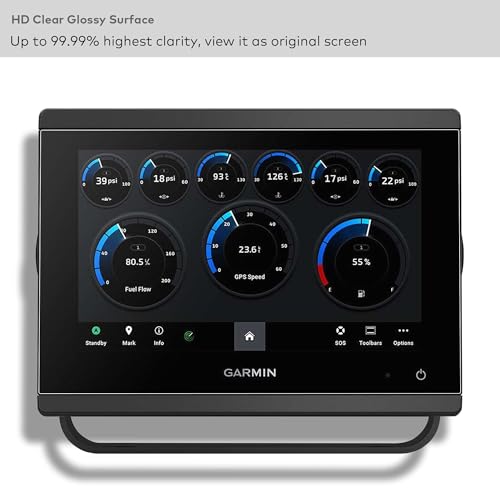 INNOSURE Premium Tempered Glass Screen Protector designed for Garmin GPSMAP 723 / 723xsv / 743 / 743xsv / 753xsv Marine Chartplotter 7 Inch Touchscreen 9H Anti Scratch (HD Clear)
