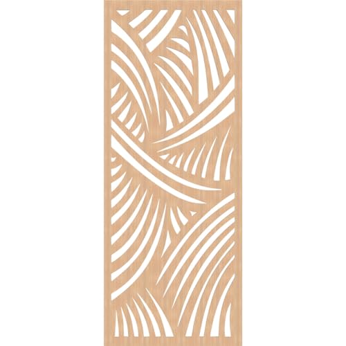 Image of 27 3 /8 inchW x 69 3 /8 inchH x 1 /4 inchT Chester Decorative Fretwork Wood Wall Panels, Hickory
