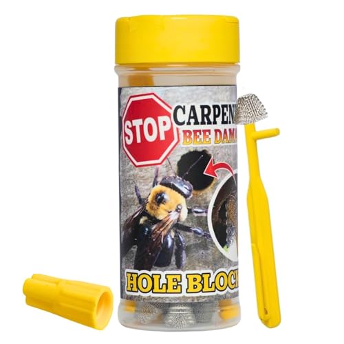 Carpenter Bee Traps for Outside BB PRO (30 Count) Trap & Repellent Kit for Wood Multi-Action Hole Filler Plugs Prevent Carpenter Bees Wasp & Termite Damage USA Deterrent Traps