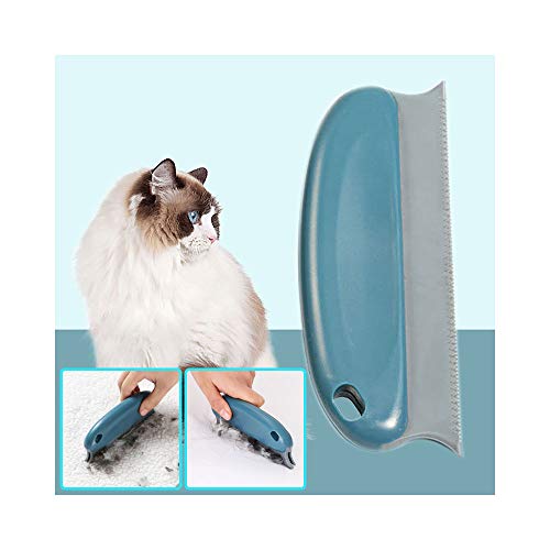 Pet Hair Remover Brush, Dog Cat Shedding Brush Grooming Demitting Cleaning Comb for Bed, Soft, Carpet, Furniture, Chothes, Blankets, Carpet and etc (Blue)