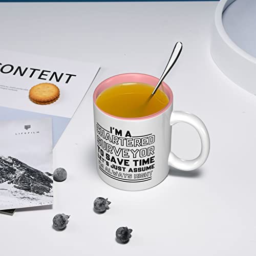 Taza de café con texto "I'm a Chartered Surveyor to Save Time" con texto "I'm A Chartered Surveyor to Save Time" - Taza divertida con texto "I'm A Chartered Surveyor to Save Time" - Imagen 8