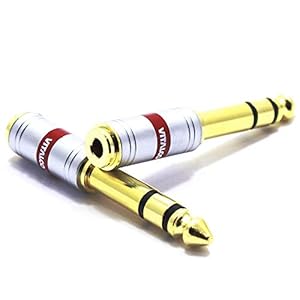 Hoofdtelefoon-adapter 6,3 mm naar 3,5 mm Vitalco stereo audiostekker verguld grote jackstekker op 3,5 AUX jack…