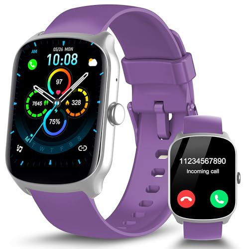 STECEi Smart Watch for Men Women Bluetooth Call, 1.95" HD Screen Smartwatch with Heart Rate/Sleep Monitor, 110+ Sport Modes Activity Trackers IP68 Waterproof, Fitness Watch for Android iOS, Purple