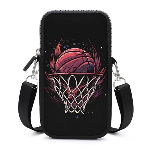 Basketball Cell Phone Purse Small Crossbody Bags Travel Pouch Shoulder Bag Work Running Hiking