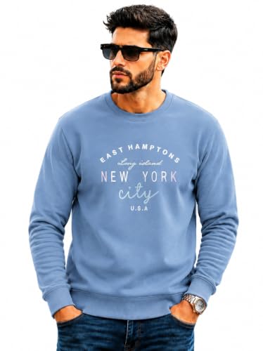 Image of Mack Jonney Men's Printed Fleece Sweatshirt|Full Sleeve Round Neck Winter Sweatshirt for Casual Wear|Travel|Gym & Everyday Style-mj-62