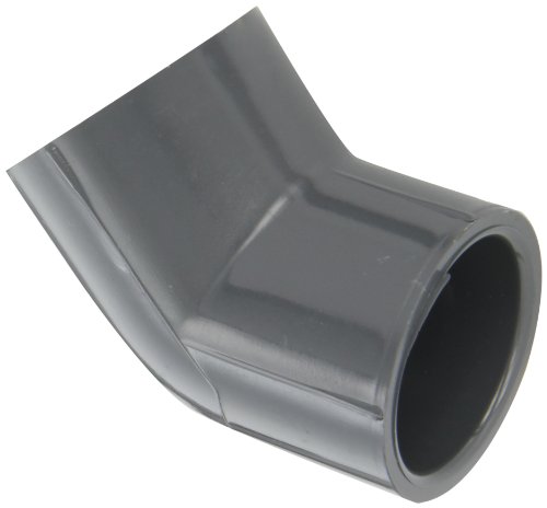 Spears 817 Series PVC Pipe Fitting, 45 Degree Elbow, Schedule 80, 1-1/4