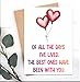 CooMood88 Of All the Days I’ve Lived the Best Ones Have Been with You Card - Romantic Love Card with Heart Balloons - Sweet Anniversary or Valentine’s Day Cards for Your Partner or Loved One