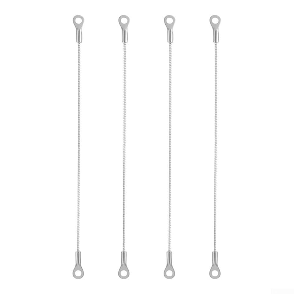BEYOEE Sleek and Sturdy Pack of 4 Adjustable Stainless Steel Restraint Cables to Protect Cabinets