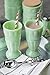 Tablecraft Coca-Cola Jadeite Malt Cup 16 oz, Set of 2, Green