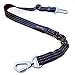 iBuddy Dog Seat Belts for Cars of Small/Medium/Large Dogs,Adjustable Pet Seat Belt for Dog Harness with Dual Safe Bolt Hook and Elastic Durable Nylon Dog Safety Belt for Car