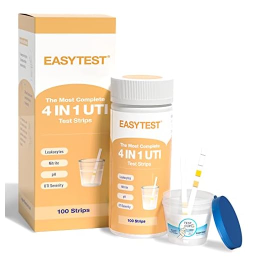UTI Test Strips for Women - 4 in 1 + 100 Strips - Quick & Accurate Urinary Tract Infection Test Strips - Easy to Test Leukocytes, Nitrite, pH, UTI Severity (Blood)