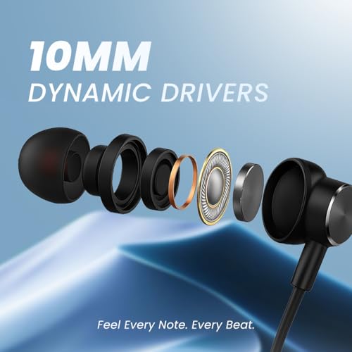 Image of VIDA NeckBlaze Z10, Wireless in-Ear Neckband, 40Hrs Playtime, True Stereo Sound, Magnetic Hall Sensor, BT v5.4, Type-C Fast Charging, 10mm Drivers, HD Calls with in-Built Mic (Grey)