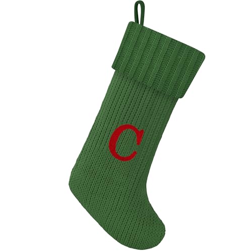 HAJOYHA 20-Inch Embroidered Initials Monogram Knit...