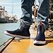 HISEA Men's Deck Boots Waterproof Fishing Rain Boots, Anti-Slip Neoprene Rubber Boots Saltwater Ankle Booties With High Traction for Outdoor Fishing Boating Sailing, Size 8 Navy Blue