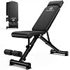 HEROGIFT Adjustable Weight Bench, 144 Configurations with 3-Position Headrest, Foldable Workout Bench with Extended Backrest, 600 LB Capacity for Home Gym Full Body Strength Training