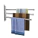 Produktbild Derpras Handtuchhalter dreiarmig Edelstahl Gebürstet Handtuchstange 34CM 180°drehbar Wandmontage 5KG Belastung für Badezimmer und Küche