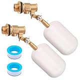Water Float Valve 1/2 inch, Brass Float Ball Valve with Adjustable Arm, Automatic Fill and Water Level Control Valve for Water Trough,Fountains,Water Tank,Ponds,Pool,Aquariums
