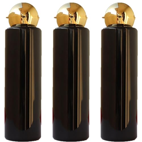 Image of Prakash 100ml Black Bottle (Pack of 3) Empty Refillable Plastic Dispenser Bottles -Multi use Bottles Refillable for Hair Oils,Sanitizer & Travel Needs, Perfect for Kitchen Use
