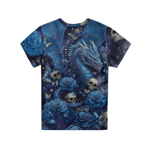 Image of Kids Graphic T-Shirt Boys Girls Novelty Tees Top Short Sleeve Shirts Summer Blouses 3-16