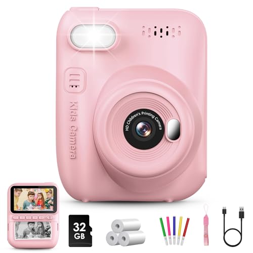 Kids Instant Print Camera, 3.0-inch HD Screen 32MP Photo Instant Digital Camera Christmas Birthday...