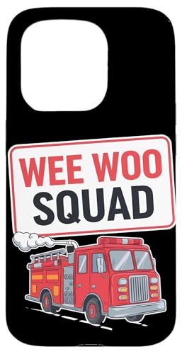 Carcasa para iPhone 15 Pro Arte de bombero escuadrón para hombres, mujeres, niños, camión de bomberos Carcasa para iPhone 15 Pro Arte de bombero escuadrón para hombres, mujeres, niños, camión de bomberos