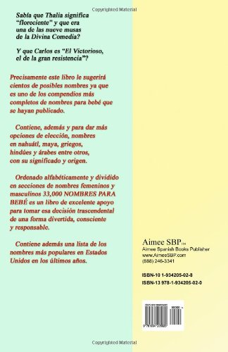 33,000 Nombres para Bebe (Spanish Edition)