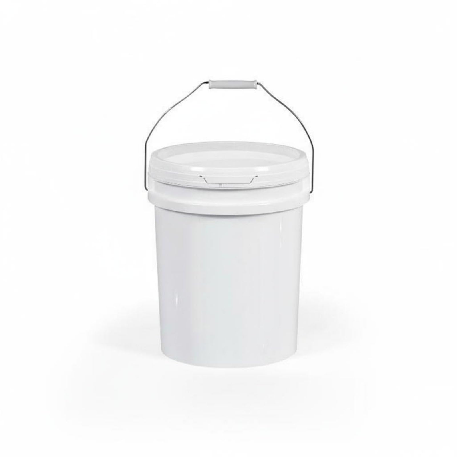 Long-Lasting PP Material Industrial Plastic Pail with Handle Reusable Pail with Handle Reinforced Design Heavy Duty Storage Pail Easy to Clean for Painting, Fishing, White, 20L C-image-47